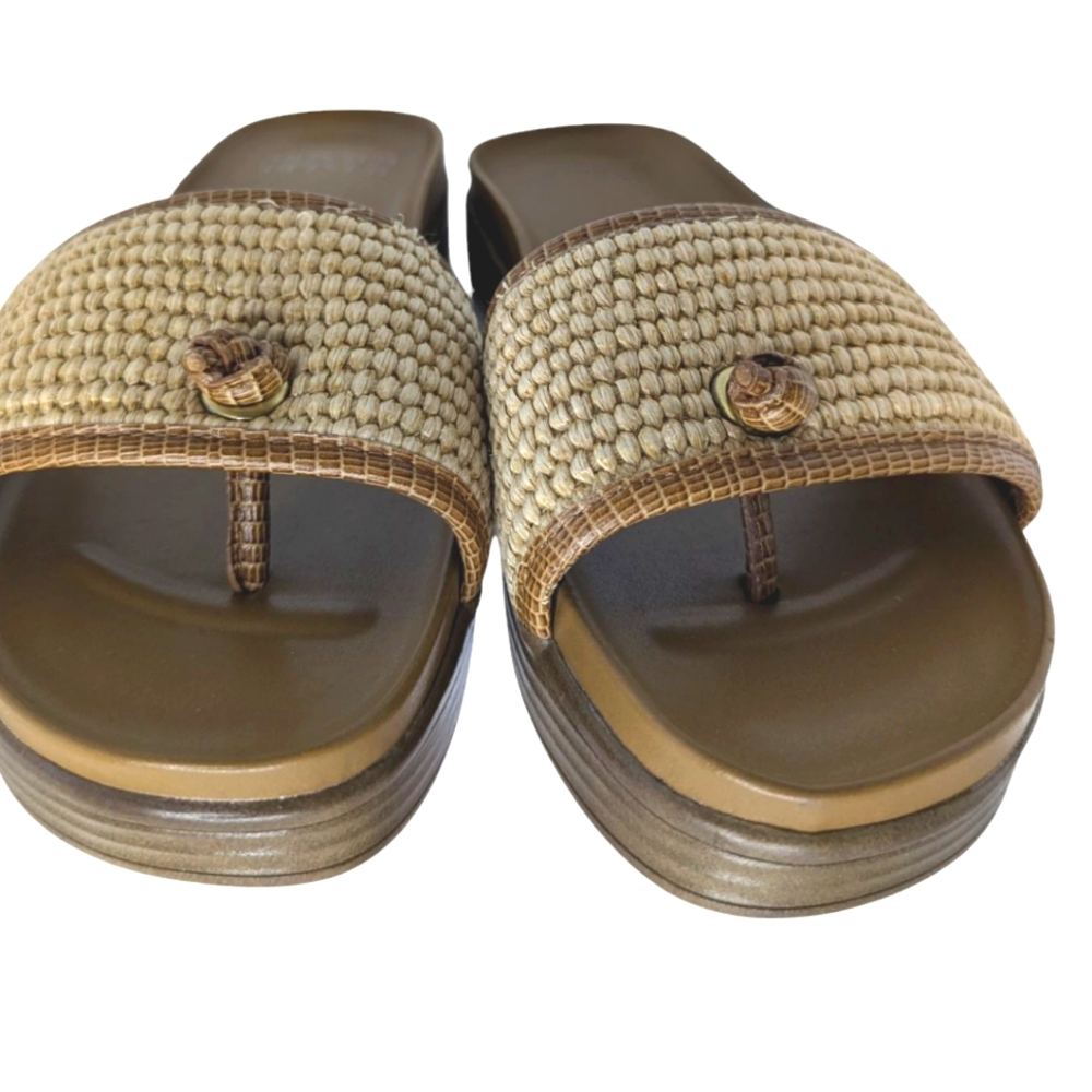 Farrah Platform Sandal In Saddle... Size..9M - Picture 3 of 7